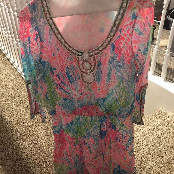 EUC Lilly Pulitzer Delisa Dress in Lets Cha Cha - Picture 2 of 4